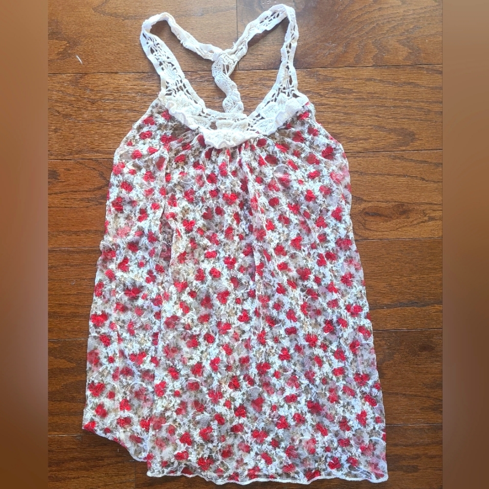 Julie's Closet Lace Floral Tank (S)
